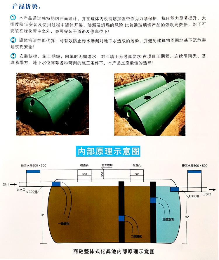 仁和玻璃钢化粪池